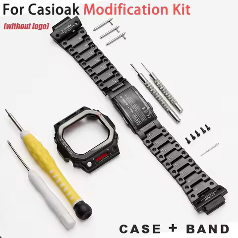 Stainless steel Refit Mod Kit For Casioak DW5600E DW-D5600 GW-M5610 DW5700 Metal Watch Bezel Case Fr