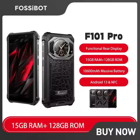 FOSSiBOT F101 PRO Rugged Smartphone Android 13 10600mAh 5.45" FHD+ 8GB 128GB Mobile Phone 24MP 18W F