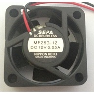 Japan Japan SEPA 12V 0.05A 2.5cm 2510 Precision Miniature Bearing Fan MF25G-12