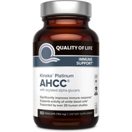 Quality of Life Premium Kinoko Platinum AHCC Herbal Supplement, 750mg per Capsule, for Immune Suppor