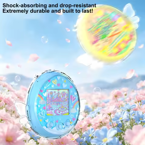 Hard Crystal Case for Tamagotchi meets Full Body Protection Anti Yellow Anti Scratch Standable Clear