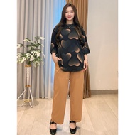 Women's Oversized Full Motif Suit LD 120 CM Oval Top 3 Sleeves/4 and Long Pants Oneset Muslim Fashio
