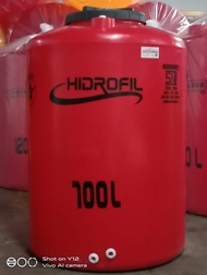 tandon air / penampung air / toren air 700 liter hidrofil - merah