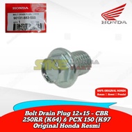 90131-883-000 Bolt Drain Plug 12UA15 – CBR 250RR (K64) & PCX 150 K97 Original Honda Official