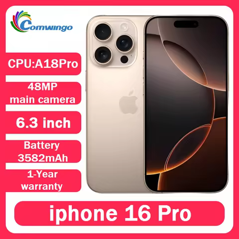 Original iPhone 16 Pro 6.3' Super Retina XDR OLED 8GB RAM 128/256GB Face ID A18pro 5G Cell Phone 97%