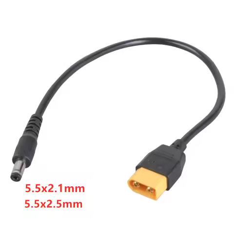 XT60 Plug Male to DC 5.5*2.1mm 5.5*2.5mm Connector Battery Adapter Cable 5521 5525 Wire for RC Batte