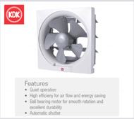 KDK EXHAUST FAN (WALL) 8"/10"/12" 20AQM/25AQM/30AQM VENTILATION FAN