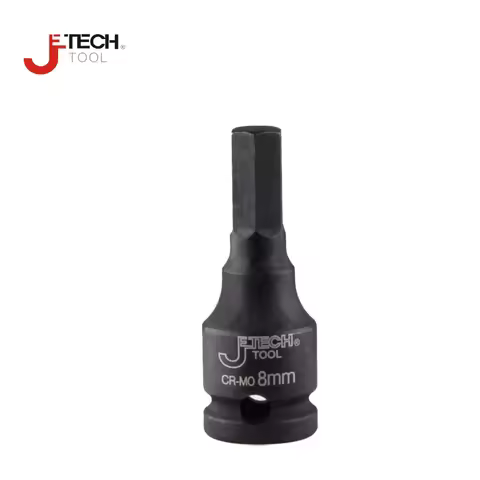 Jetech Cr-Mo 3/8" Drive Hex Bit Impact Socket Wrench Metric 3mm 4mm 5mm 6mm 7mm 8mm 10mm 12mm 14mm A