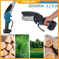 Cordless Chainsaw 4/6 Inch Electric Chainsaw Powerful Wood Cutter Saw Compatible with Makita Battery 18V SHOPCYC3170