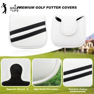1pc Golf Mallet Putter Head Cover Protector Magnetic Closure Mallet Putter Covers for DF3 Putter Etc