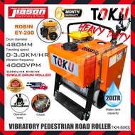 【HEAVY DUTY】TOKU TKR-600S Vibratory Pedestrian Road Roller / Single Drum Roller c/w Robin EY-20D Eng