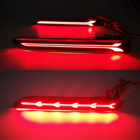 2Pcs Car LED Rear Bumper Reflector Brake Lights Red for Lexus IS-F GX470 RX300 for Toyota RAV4/Camry