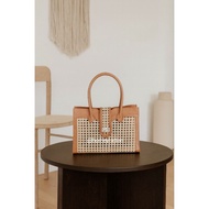Homey Rattan | VIENA RATTAN BAG| Leather bag | Rattan crafts | Original Lombok rattan bag