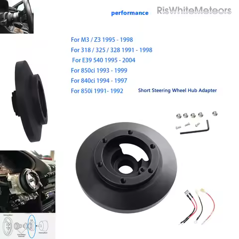 SRK-E36H Steering Wheel Short Quick Release Hub Adapter boss Kit for 91-98 E36 M3 318 328i 325i 325i