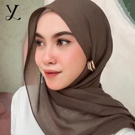 YLEM Stock Local Plain Cotton Voile Hijab Scarf Long Shawl Comfortable Muslim Tudung All Match Cotto