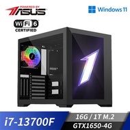 華碩平台[神聖衝擊]i7十六核Win11獨顯電腦(i7-13700F/16G/GTX 1650/1TB_M2) 神聖衝擊