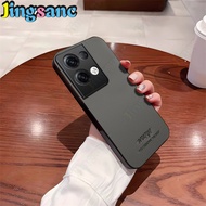 Jingsanc Cho Oppo RENO 8 5G vỏ điện thoại da Retro Da Vỏ Máy Ảnh Bảo Vệ Kinh Doanh bo góc vỏ lưng ch