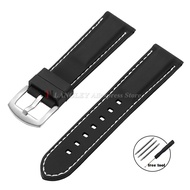 Soft Rubber Watch Strap 18mm 20mm 22mm 24mm 26mm for Seiko Bracelet Silicone Watchband for Rolex Men