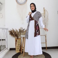 gamis batik kombinasi polos terbaru gamis batik wanita ory