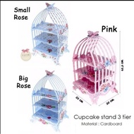 Cake stand 3tier/ Cake display stand birdcage flower