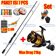 COD Pancing 1 Set Lengkap Kuat Jorang Pancing Kuat 50kg Joran Set Lengkap Set Alat Pancing Murah 1.6
