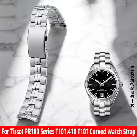 Stainless Steel Watch Band 20mm For Tissot T-Sports T101.417 Men's Metal Bracelet PR100 Series T101.