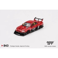 MINI GT No.843 Nissan LB-ER34 Super Silhouette SKYLINE Red/Black MGT00843