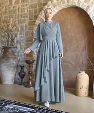Yuvika Dress Ceruty Babydoll Premium Full Furing { READY STOCK } - Gamis Lebaran 2023 Viral