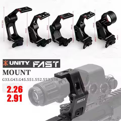 Magnifier Riser Mount 2.26in 2.91in Scope Sight Folding Unity Mount for Tactical G33 G43 G45 Sight F