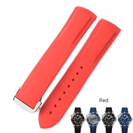 22mm Rubber Silicone Watch Band For Omega Seamaster 300 Speedmaster 20mm Watch Strap For Seiko SKX Watchband Moon Belt Wristband