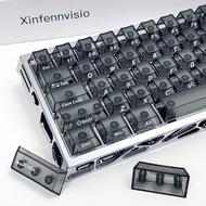 Ev63 Fog Transparent Side Engraving Mechanical Keyboard Keycap Light Translucent wooting87 Customize