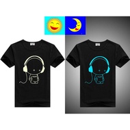 PIG Luminous Short Sleeves T-Shirts For Boys Girls Superman Batman T Shirt Kids Christmas Baby Gift gift