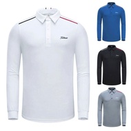 【Titleist】 golf Long-Sleeved Men's Bottoming Shirt POLO Shirt Men's Sports T-Shirt Men's Warm Top Me