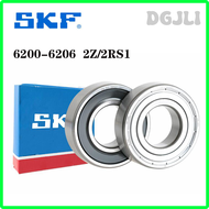 DGJLI SKF 100% สวีเดนต้นฉบับนำเข้า6200 6201 6202 6203 6204 6205ZZ 2RS ลูกร่องลึกแบริ่งฝาครอบยาง ABEC