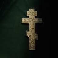 【老時光 OLD-TIME】早期義大利銅製西洋宗教十字架壁飾