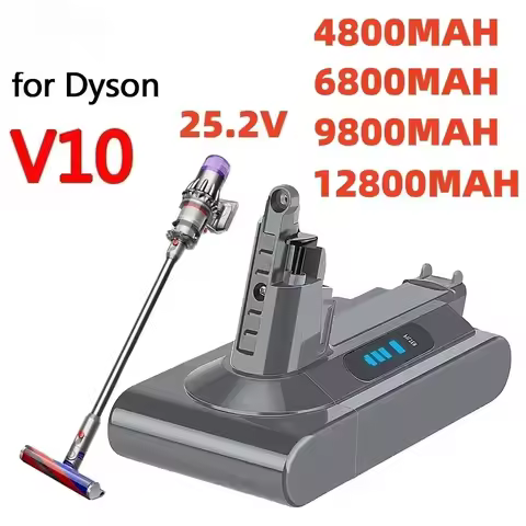 For Dyson V10 Battery V10 Animal Absolute Fluffy Cordless Vacuum Cleaner NEW 25.2V 6000mAh-12800mAH 