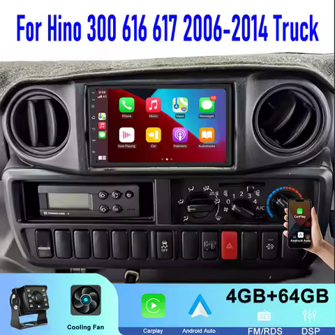 GPS 7" For Truck Hino 300 616 617 2006-2014 Car Stereo Radio Head Unit Wireless Apple Carplay Androi