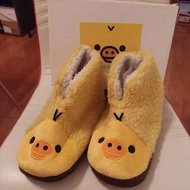 鼻窿雞 豬鼻雞 鬆弛熊雞仔 Rilakkuma Kiiroitori - 2010 Boot型毛毛拖鞋 Slippers