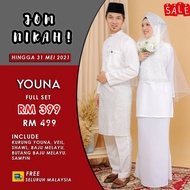 FULL SET BAJU PENGANTIN LELAKI PEREMPUAN | BAJU NIKAH MURAH | BAJU KAHWIN WHITE PUTIH PLUSSIZE - YOU