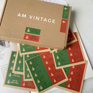 [2pcs / Set] Sticker Sticker "Kerald Christmas" Decorative Vintage Gift Box