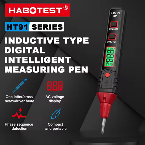 HABOTEST HT91DP/CP Non-Contact Voltage Tester Electrician Screwdriver Probe Light Electroprobe Test