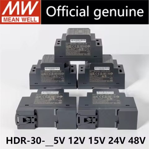 MEAN WELL HDR-30 HDR-30-5 HDR-30-12 HDR-30-15 HDR-30-24 HDR-30-48 MEANWELL HDR 30 30W