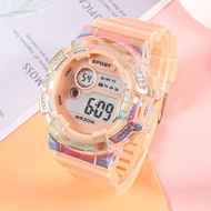 Electronic watch, Macaron gradual change color outdoor multi-functional sports electronic watch