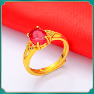 MY Jewellery Gold 916 Original Malaysia Gemstone Gold Ring Adjustable Opening Finger Ring Rotatable Bead Ring Anxiety Relief Ring Reduce Stress Hypoallergenic Emas Bangkok Cop 916