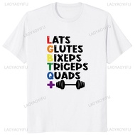 Lgbtq Printed Gym T Last Glutes Biceps Triceps Lgbt Humor Lovers Tee Harajuku Y2K Man