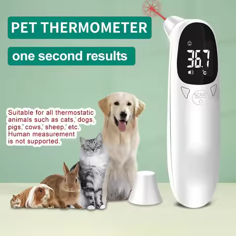 LCD Display Infrared Forehead Thermometer Fast Measure ℃/℉ IR Body Thermometer for PET Fever Detecti