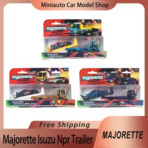 New In Stock Majorette Isuzu Npr Trailer Honda S2000 Toyota Supra Jza80 Nissan Silvia S15 Alloy Diec