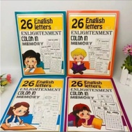 English learning book for children, helps kids start writing book, coloring and learning alphabets, 