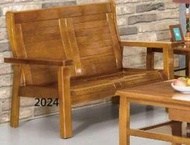 最信用的網拍~高上{全新}烏心石603木椅組雙人椅(102*09)2人木製沙發椅/休閒木椅~2023