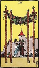 The Four of Wands: 156 College Ruled Lined Pages (78 leaves), 5x8 Notebook, Journal, Diary, Planner 